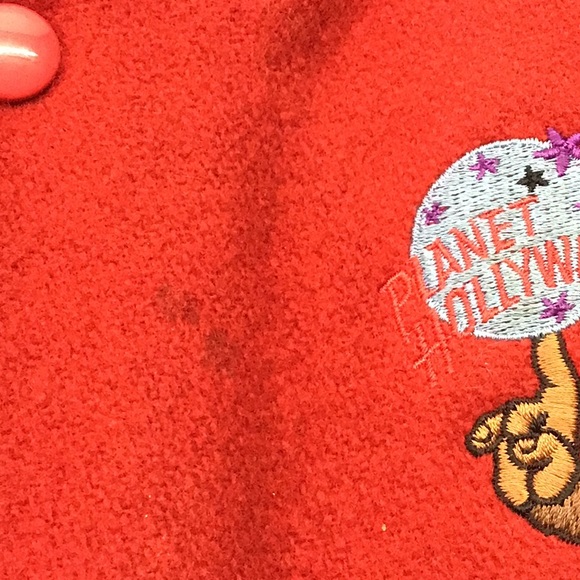 Planet Hollywood vintage jacket for kids with snaps no zipper easy to wear - Picture 15 of 16